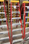 7 tread fibreglass/aluminium step ladder