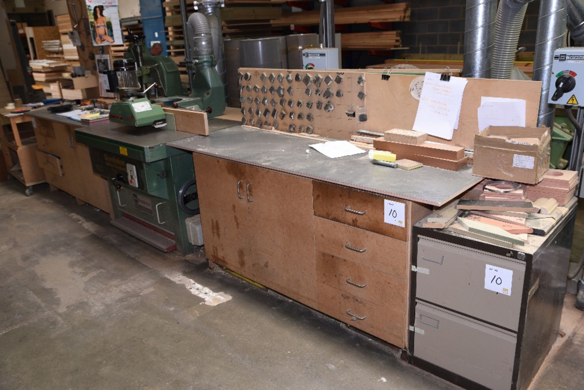 Dominion BCC spindle moulder
S/N: B739768
c/w Maggi Steff 2034 power feed & quantity of tooling - Image 2 of 3