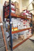3.5m bay of boltless pallet racking
**Contents not included**