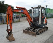 2007 Kubota KX61-3 2.6 tonne rubber tracked mini excavator