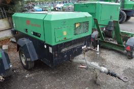 Ingersoll Rand 7/71 260 cfm diesel driven air compressor
Year: 2007
S/N: 521975
Recorded Hours:
