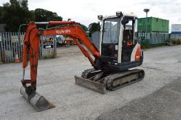 2006 Kubota KX61-3 2.6 tonne rubber tracked mini excavator