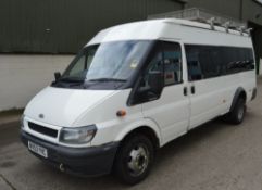 Ford Transit 16 seat minibus
Registration Number: NV53 YVC
Date of Registration: 02/01/2004
MOT