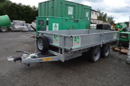 M and E 10' x 5' tandem axle dropside trailer