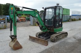 JCB 8030 3 tonne rubber tracked zero tail swing mini excavator  
Year: 2008
S/N: 81229932