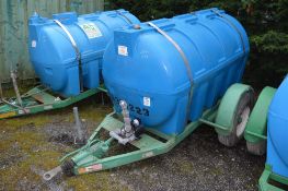 Trailer Engineering 500 gallon fast tow bowser water bowser c/w electric pump A408762