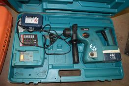 Makita 24v cordless SDS hammer drill c/w spare battery, charger & carry case A557476