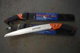 2 - Bramby 360mm pruning saws New & unused