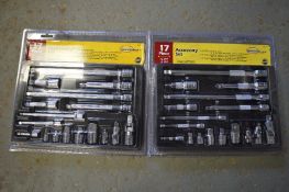 2 - 17 piece extension bar accessory kits New & unused