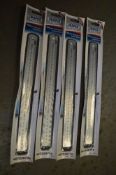 4 - Draper 300mm steel rulers New & unused