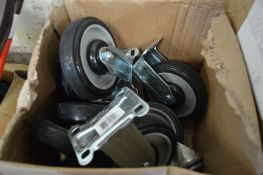 7 - 5 inch fixed/unbraked black plastic castors
New & unused