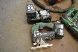 Hitachi 18v cordless jigsaw c/w charger & spare battery P45103