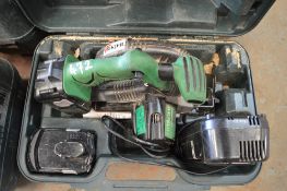 Hitachi 18v cordless circular saw c/w charger, spare battery & carry case P45728