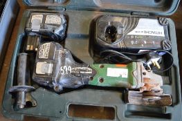 Hitachi 18v cordless 115mm angle grinder c/w charger, spare battery & carry case P45352