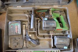 Hitachi 24v cordless SDS hammer drill c/w charger, spare battery & carry case P45274