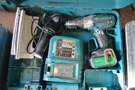 Makita 18v cordless drill c/w charger & carry case P45405