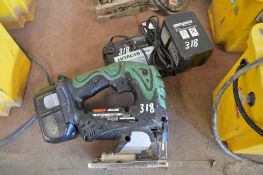 Hitachi 18v cordless jigsaw c/w charger, spare battery & carry case P450513