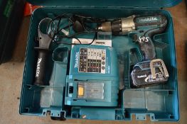 Makita 18v cordless drill c/w charger & carry case P45798