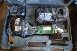 Hitachi 18v cordless 115mm angle grinder c/w charger, spare battery & carry case P45354