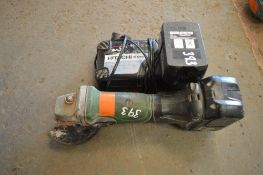 Hitachi 18v cordless 115mm angle grinder c/w charger & spare battery P45374