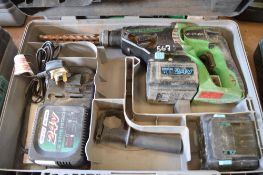 Hitachi 18v cordless jigsaw c/w charger, spare battery & carry case P45300