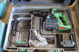 Hitachi 24v cordless SDS hammer drill c/w charger, spare battery & carry case P45339