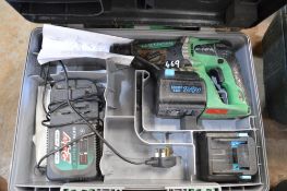Hitachi 24v cordless SDS hammer drill c/w charger, spare battery & carry caseP45295