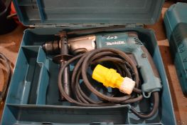 Makita 110v hammer drill c/w carry case A576564