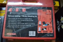 Force vacuum testing/brake bleeding kit New & unused