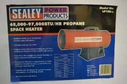 Sealey LP100 97,000 BTU gas powered space heater New & unused