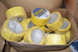 24 rolls of yellow 50 mm x 33 metre line marking tape New & unused