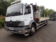 Mercedes Benz 1823 Atego 18 tonne drop side flat bed wagon
Registration Number: OU54 NTY
Date of