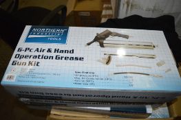 Northern Industrial 6 piece air & hand grease gun kit New & unused