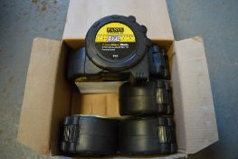 6 - 7.5 metre x 40mm heavy duty tape measures New & unused