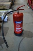 Commander 9kg dry powder fire extinguisher New & unused
