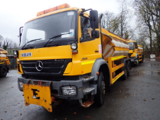 Mercedes Benz 2628 Axor 26 tonne pre wet gritting wagon
Registration Number: VX56 AYM
Date of