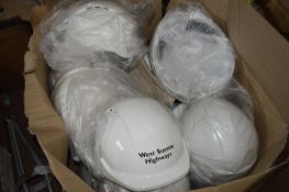 15 - white hard hats **West Sussex Highway logo** New & unused