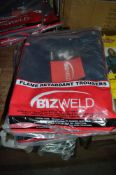 5 pairs of Biz-Weld blue flame retardant trousers size 41W x 31L New & unused