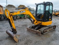 JCB 8025 ZTS 2.5 tonne zero tail swing rubber tracked mini excavator 
Year: 2011 
S/N: 2020539