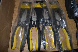 4 pairs of Chunky 8 inch combination pliers New & unused