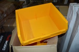 5 - XL6 yellow plastic storage bins New & unused