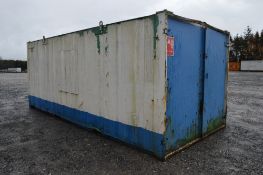 21 ft x 9 ft steel store
c/w keys