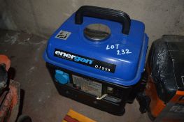 Energen DJ950 240v petrol driven generator **No VAT on hammer price but VAT will be charged on