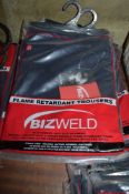 5 pairs of Biz-Weld blue flame retardant trousers size 41W x 31L New & unused