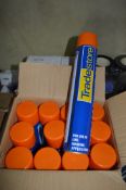 12 - 750ml aerosols of orange line marking paint New & unused
