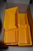 20 - XL2 yellow plastic storage bins New & unused