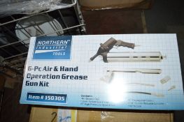 6 piece air & hand grease gun kit New & unused