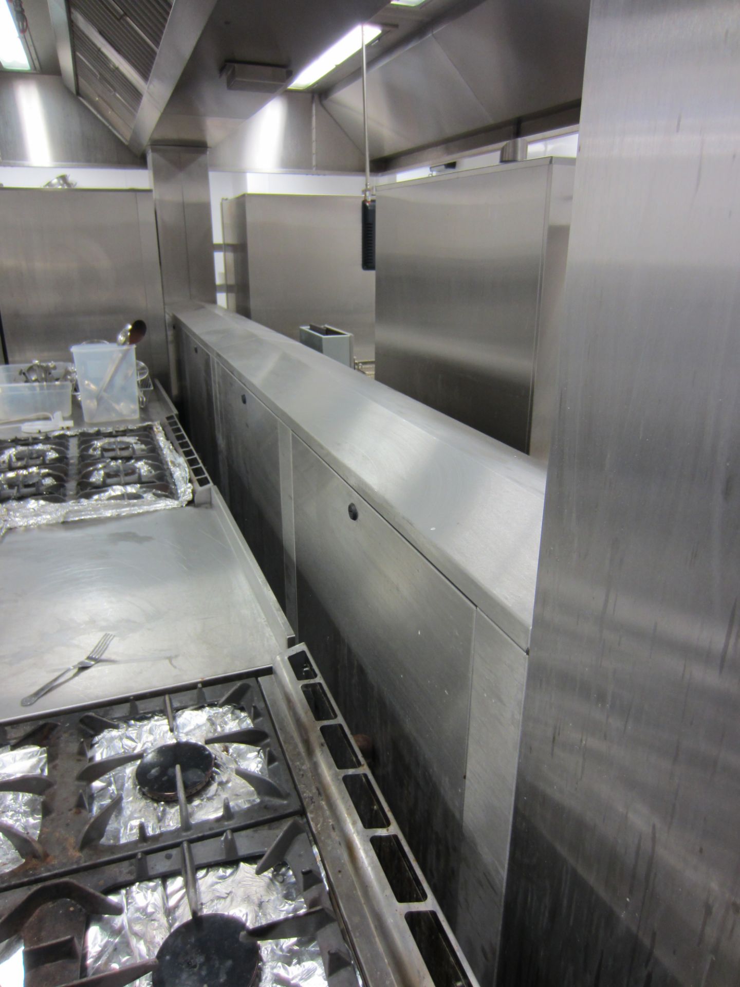 Large Overhead Stainless Steel Extraction Hood Incorporating Fire Suppression System - Image 6 of 7