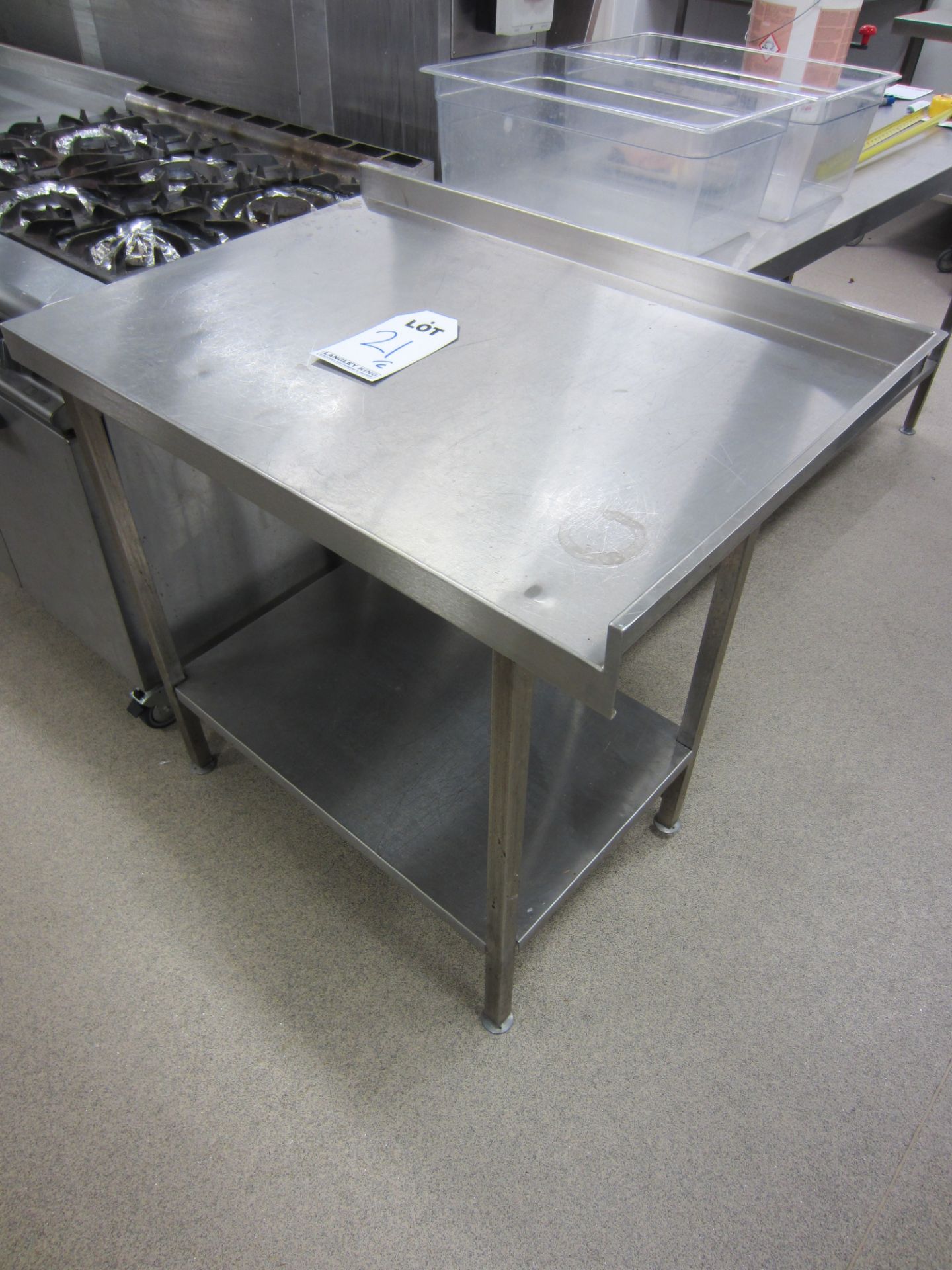 Two Stainless Steel Prep Tables With Upstand At Rear, One Left & Right As Pictured - Image 2 of 2