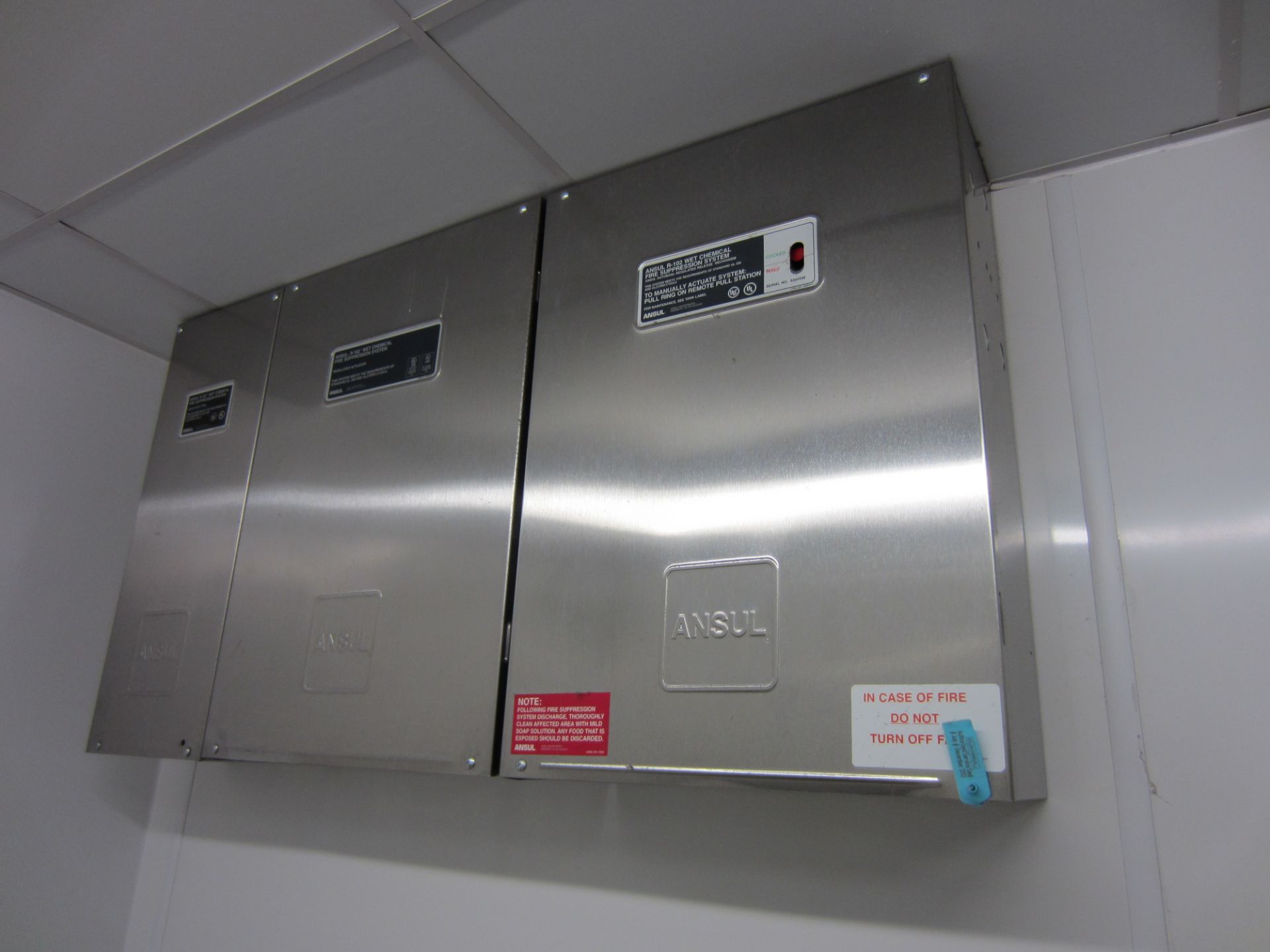 Large Overhead Stainless Steel Extraction Hood Incorporating Fire Suppression System - Image 7 of 7